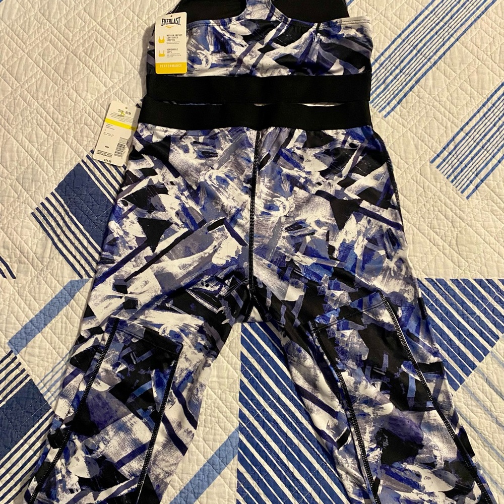 Everlast Blue and Black Patterned Leggings